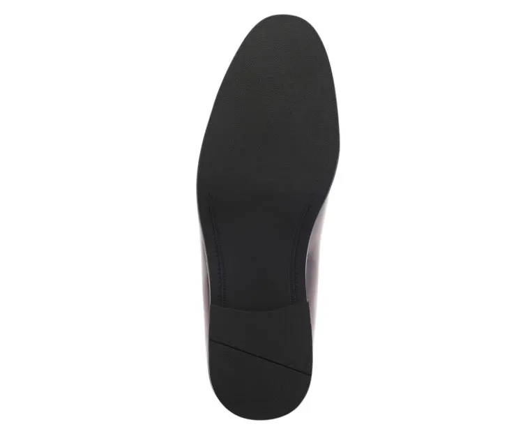 Amali andrew Burgundy Men's Velvet Patent Leather Loafers