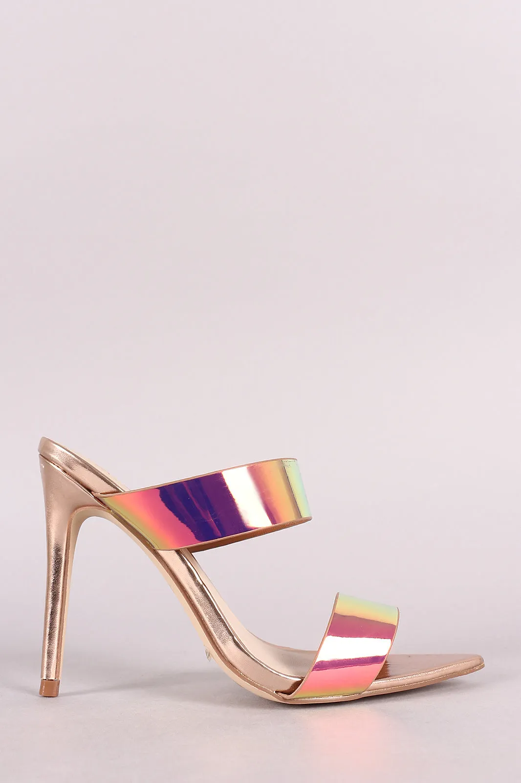 Anne Michelle Double Band Stiletto Heeled Mules