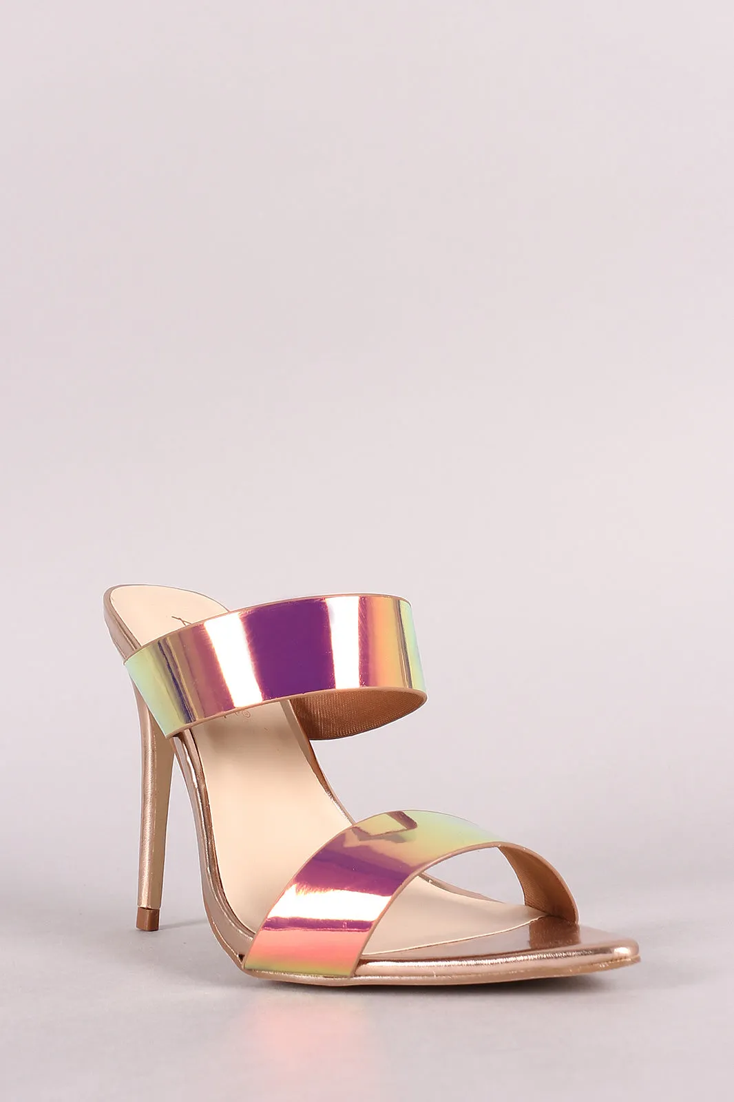 Anne Michelle Double Band Stiletto Heeled Mules