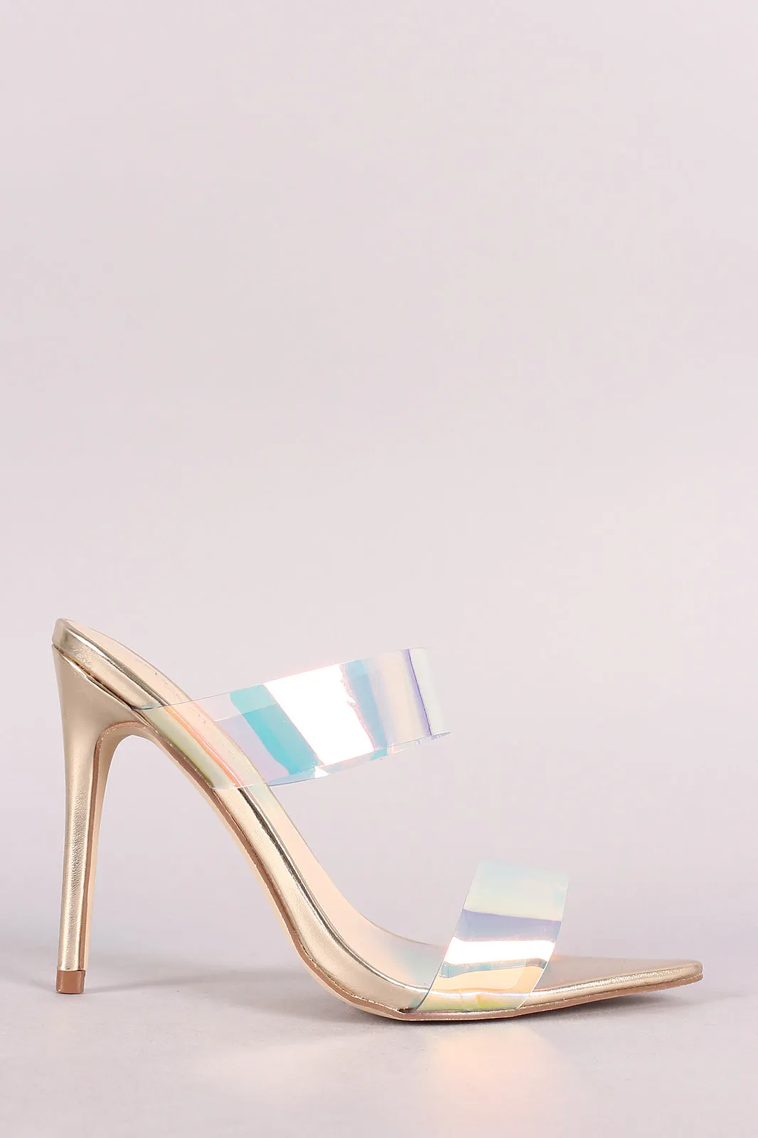 Anne Michelle Double Band Stiletto Heeled Mules