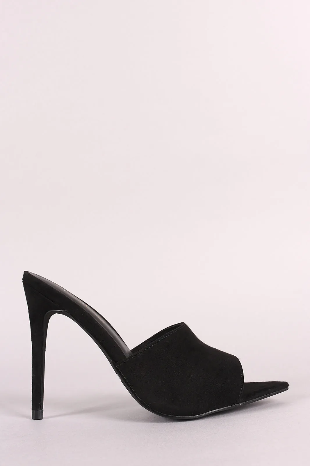 Anne Michelle Peep Open-Pointy Toe Stiletto Mule