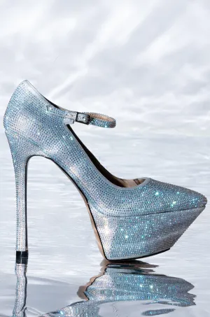 AZALEA WANG FELIZ EMBELLISHED PUMP IN SILVER