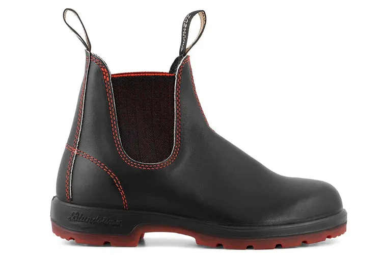 Blundstone Unisex 2342 Leather Chelsea Boots Black Red Black