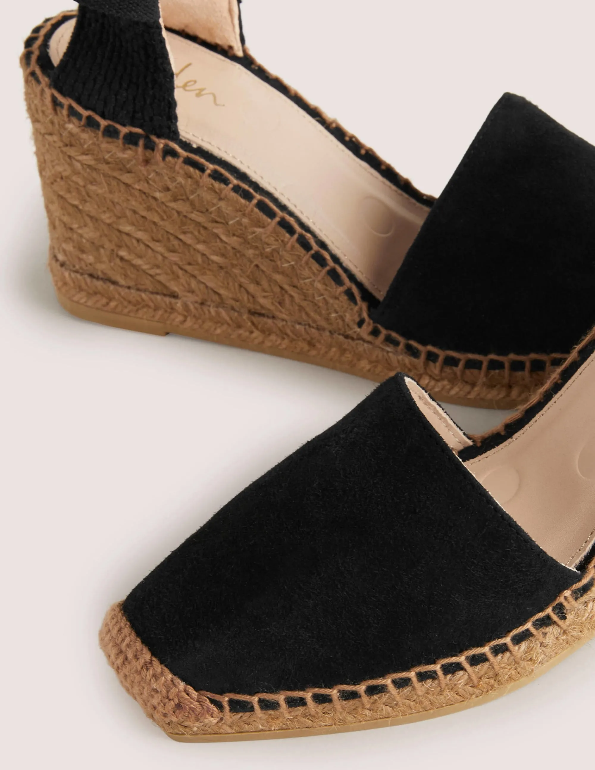 Esme Espadrille Wedges-Black