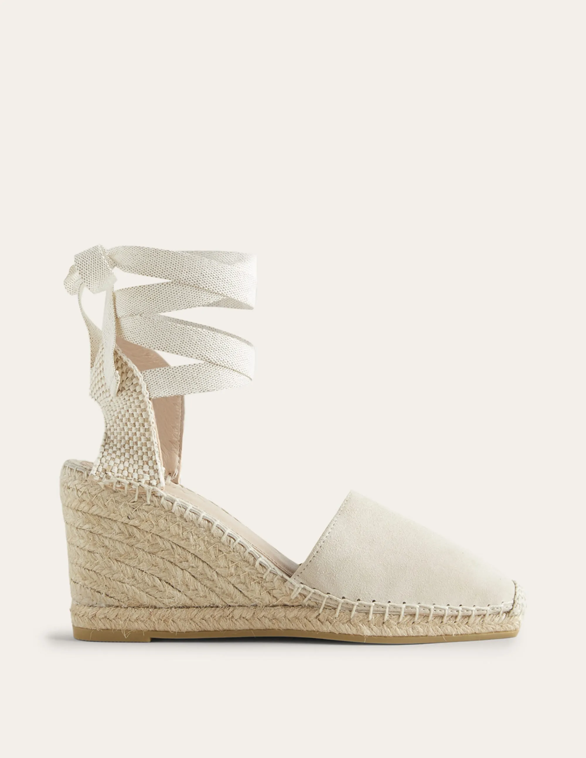 Esme Espadrille Wedges-Oatmeal
