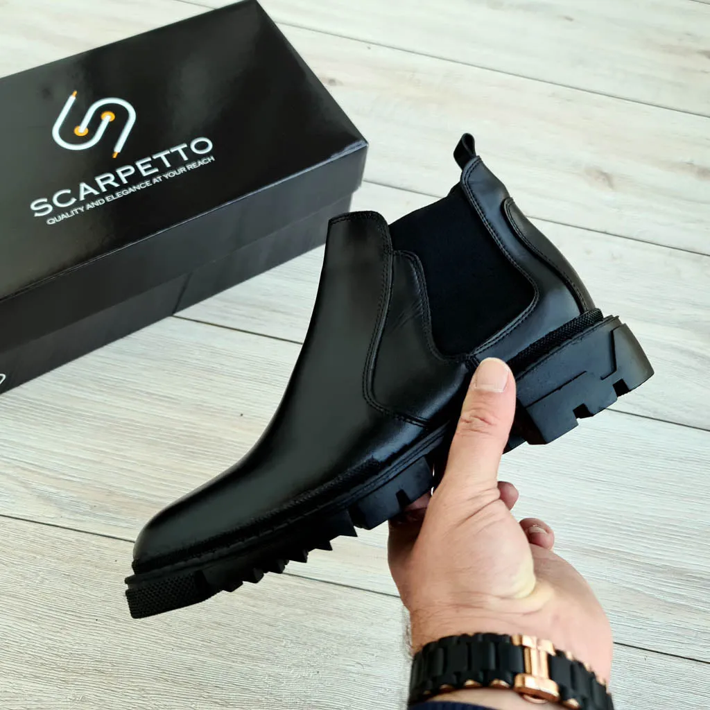 Gherardo Black Men's Genuine Leather Boots