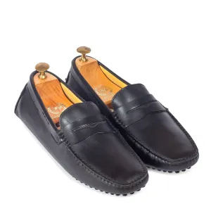 Gommino Leather Penny Loafers (Black)