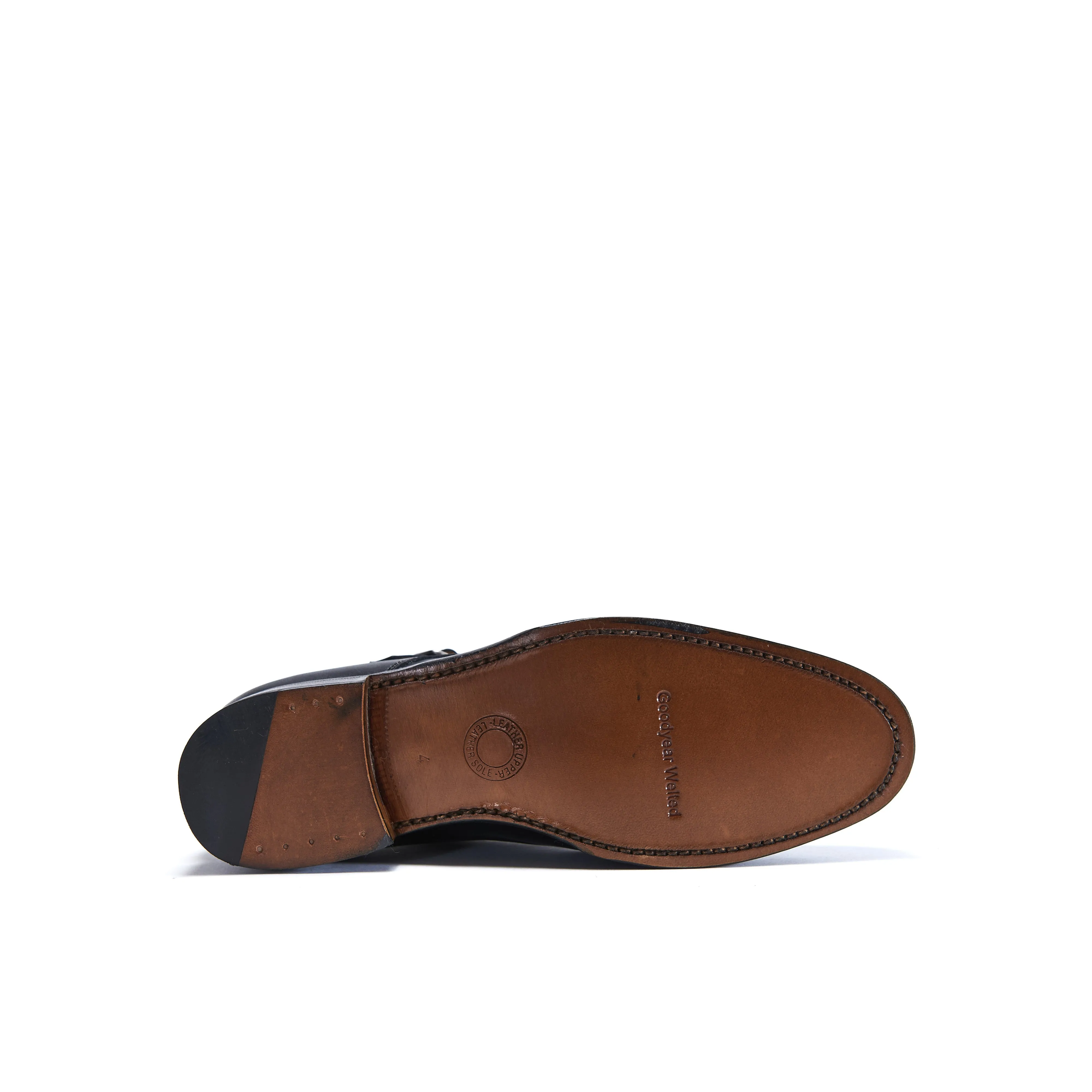Goodyear straight cap monk strap black