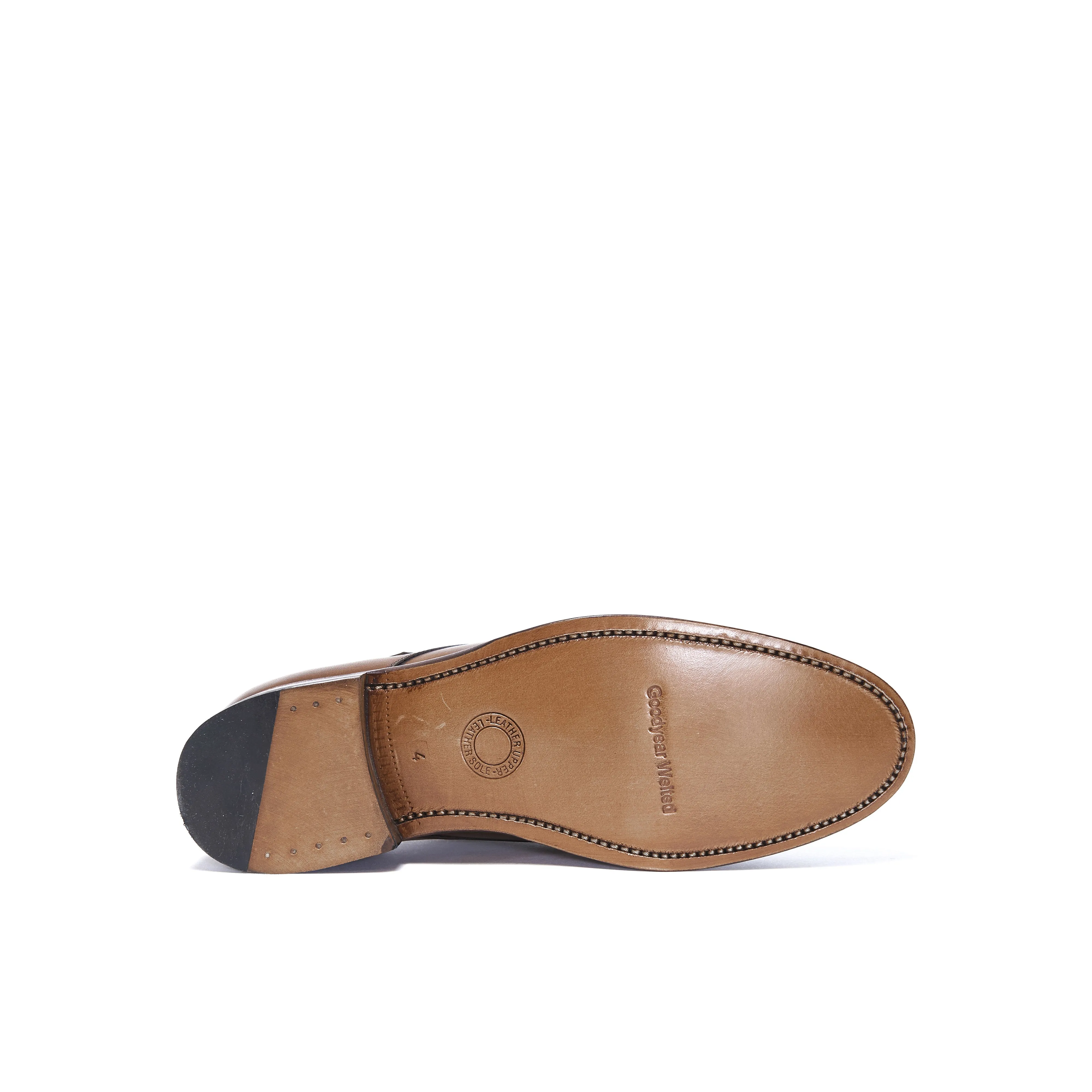 Goodyear straight cap monk strap chestnut brown