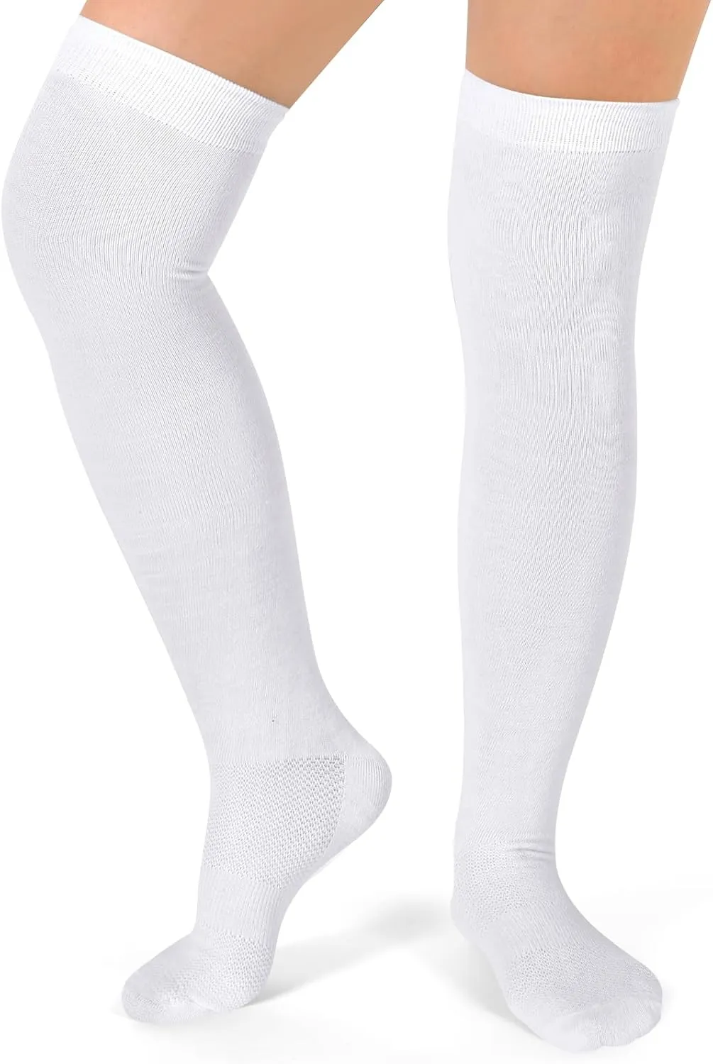 Hicarer 6 Pairs High Baseball Socks over Knee Football Softball Sock Youth Combo Long Sport Men Tube Socks Women