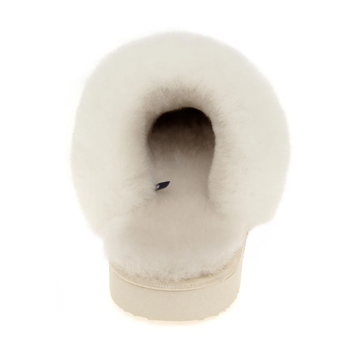 Ines Sheepskin Cuff Mules - Oat