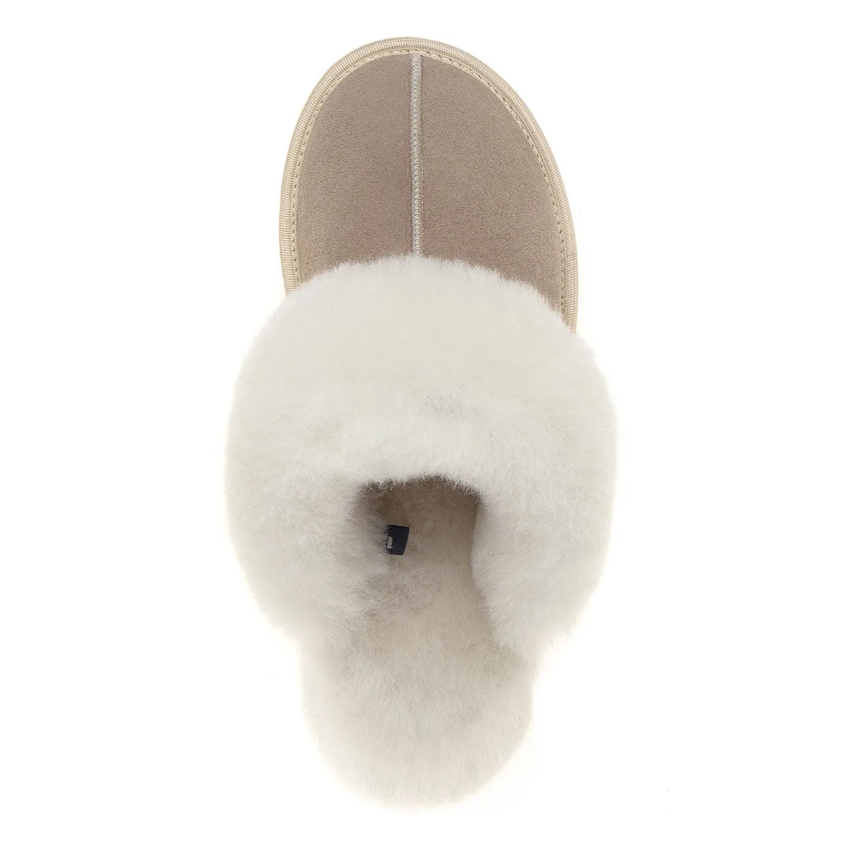 Ines Sheepskin Cuff Mules - Oat