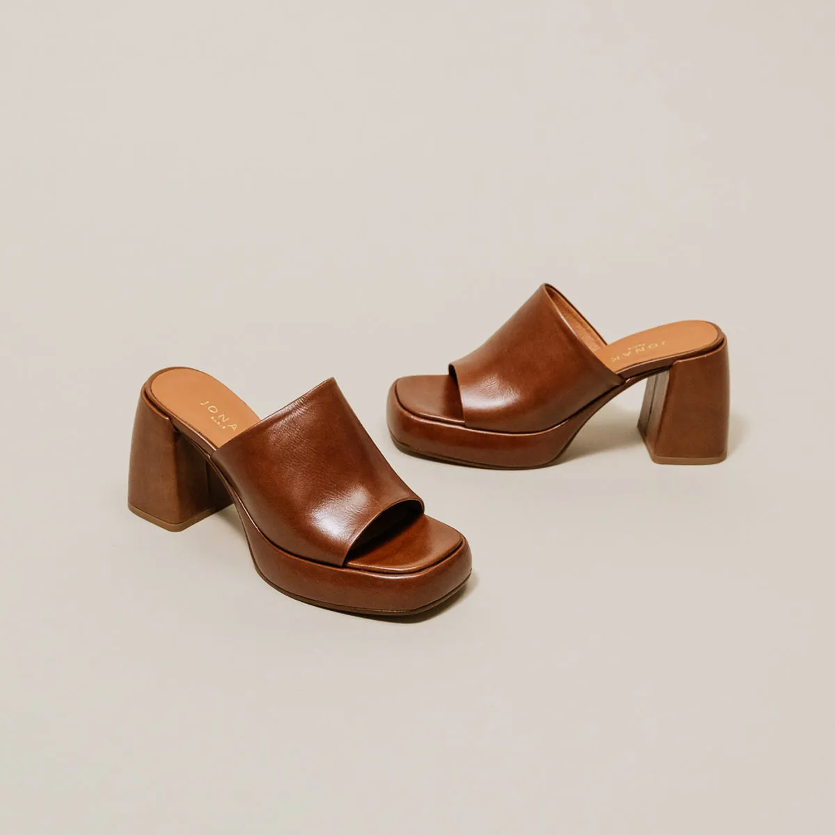 Jonak - Mules Debat Cuir  - Marron