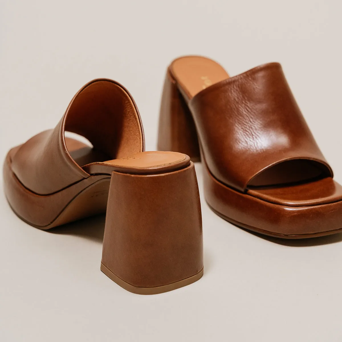 Jonak - Mules Debat Cuir  - Marron