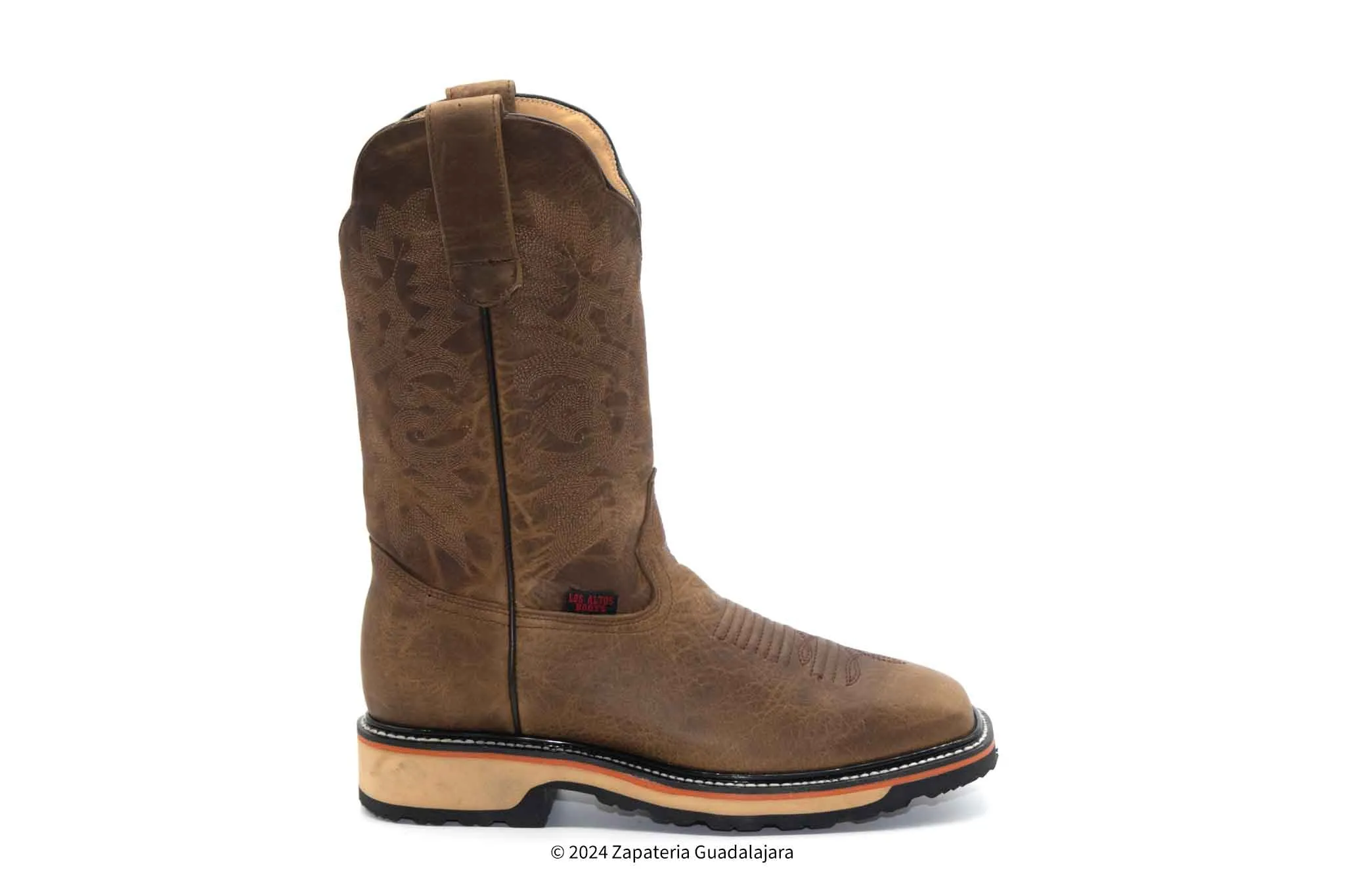 MEN'S WIDE SQUARE TOE RAGE HONEY LEATHER BOOT EVA DOUBLE DENSITY SOLE-82W9951