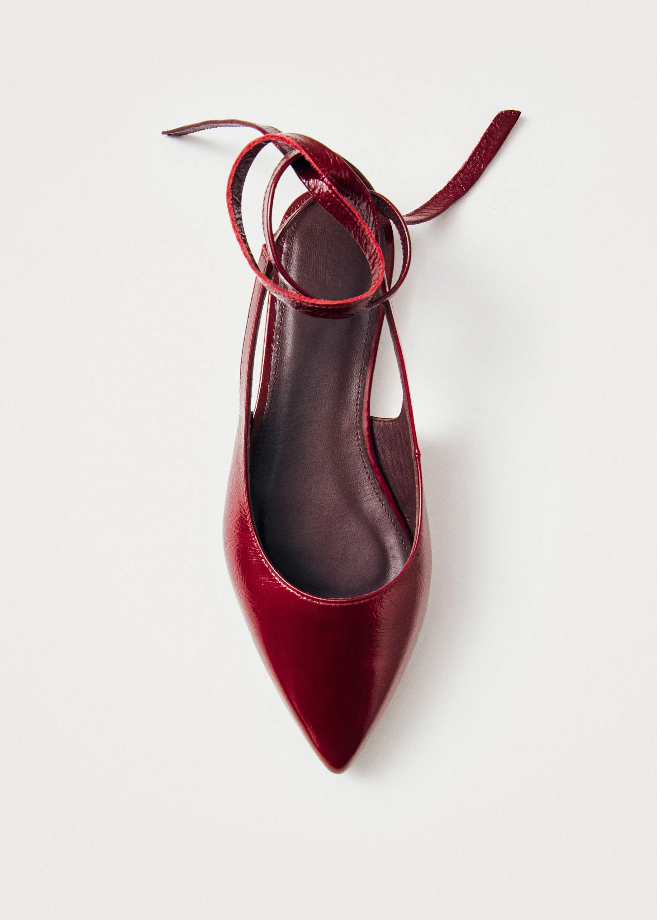 Ribbon Onix Burgundy Leather Ballet Flats