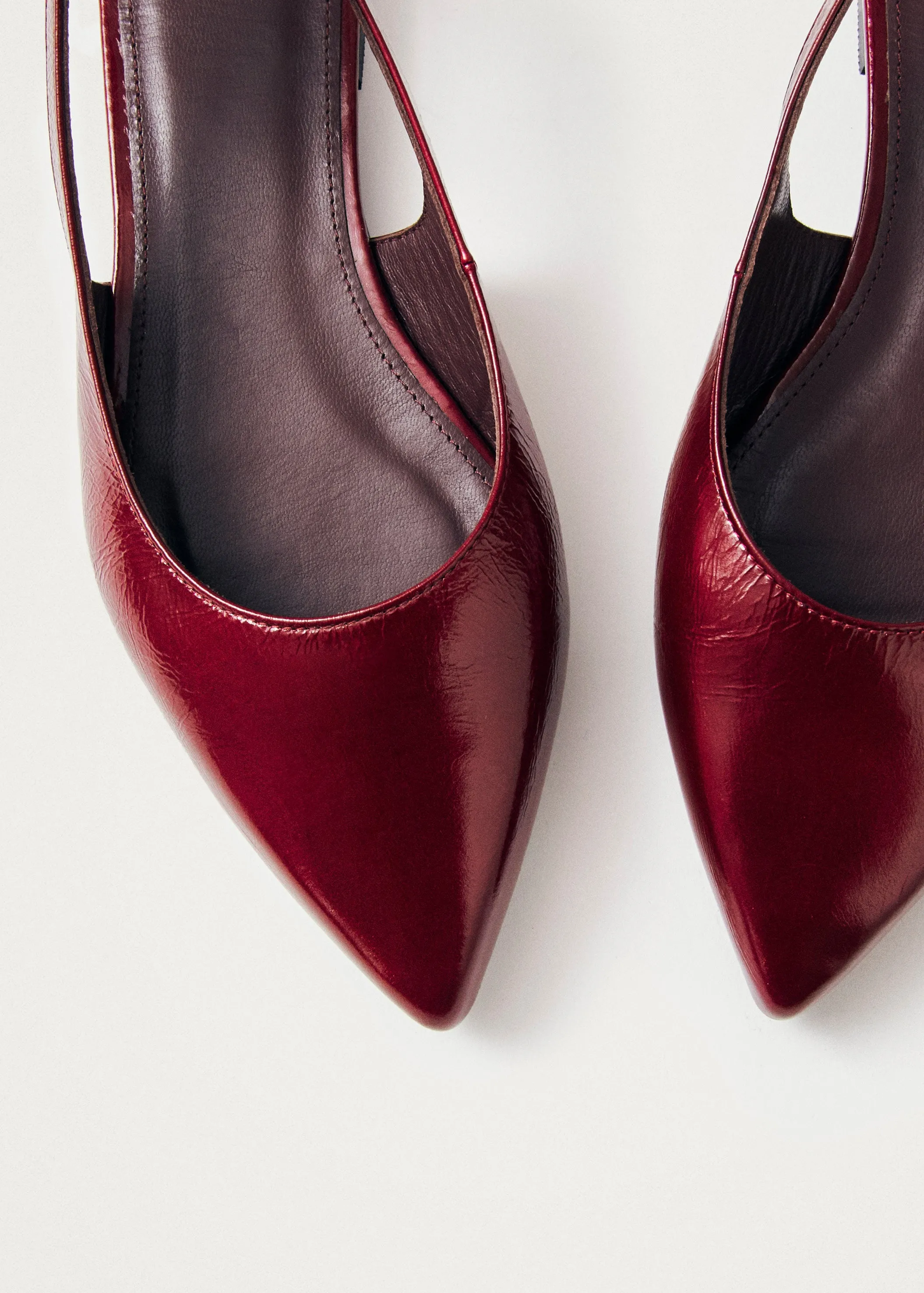 Ribbon Onix Burgundy Leather Ballet Flats
